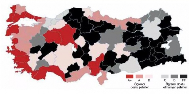 Öğrenciler sadece 31 şehirden memnun