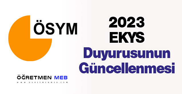 2023 EKYS Duyurusunun Güncellenmesi