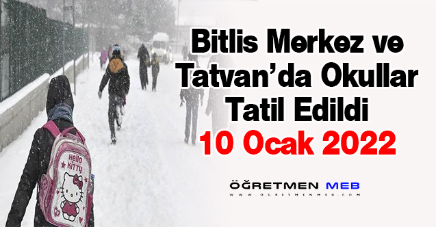 Bitlis Merkez ve Tatvan'da Kar Tatili