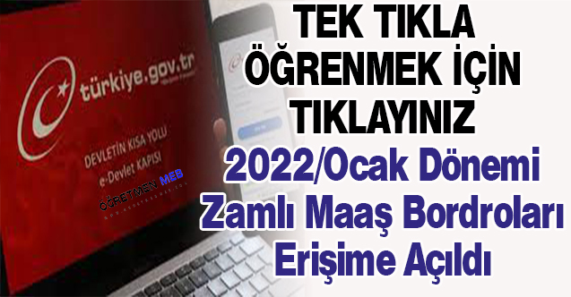 Öğretmenlerin 2022 Ocak Dönemi Maaş Bordroları Yayınlandı